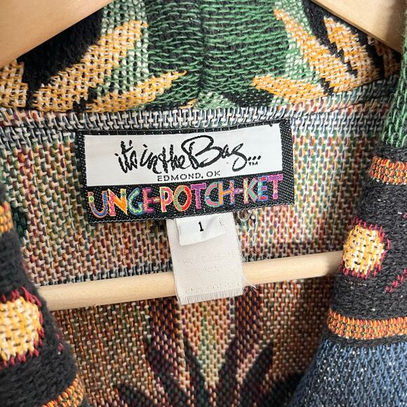 Vintage Its In The Bag Tapistry Jacket Womens Southwest Cropped Western Flower - Picture 5 of 8